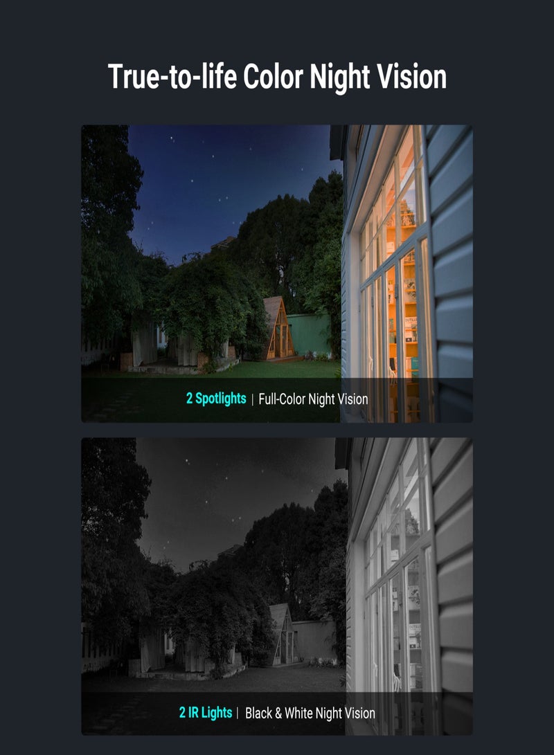 إيزفيز CB5 Outdoor Security Camera, 4K/8MP Solar Battery Camera with Always-On Video, Built-in Solar Panel, AI Human/Vehicle Detection, Weatherproof, Color Night Vision, Two-Way Talk, Supports Wi-Fi 6  - Image 5
