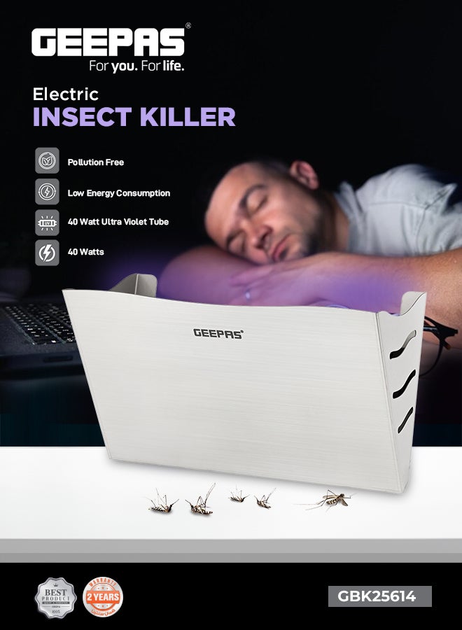 جيباس 40W Electric Insect Killer Automatic Pest Killing Machine, No Poisonous Vapor, No-Smell and No-Pollution/ Advanced Technology with Low Power Consumption/ Suitable for Home, Office, Restaurants, Hospitals, etc GBK25614 Black  - Image 1