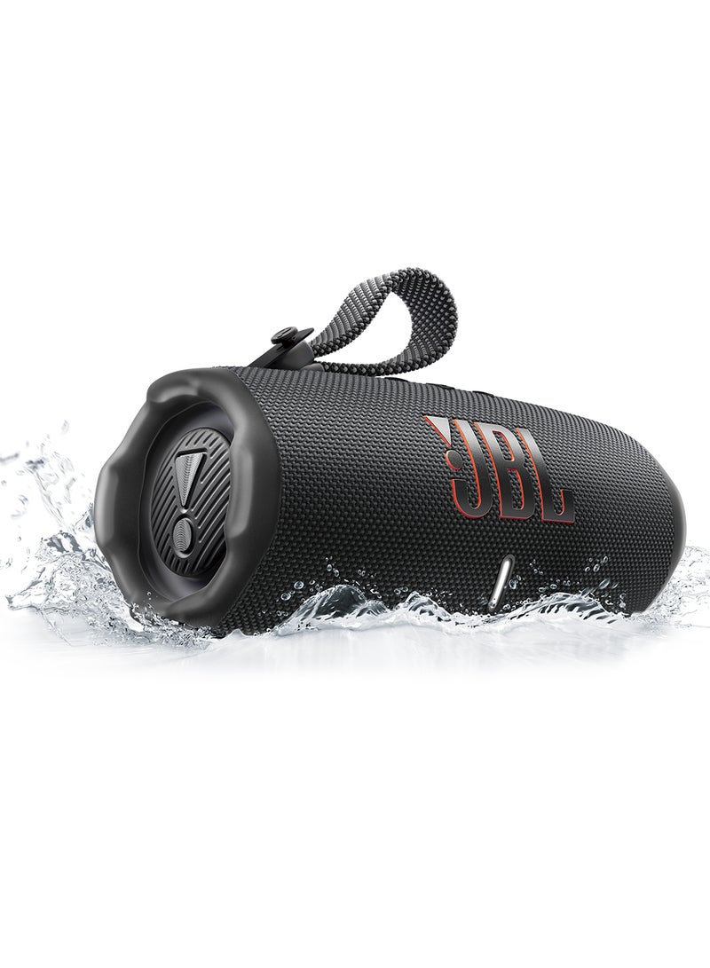 JBL - Charge 6 - Portable Waterproof And Drop-Proof Bluetooth Speaker With Built-In Power Bank, Multi-Speaker Connection Via Auracast, Up To 28 Hours Playtime, Fast Charging, And Powerful Sound Black - Image 1
