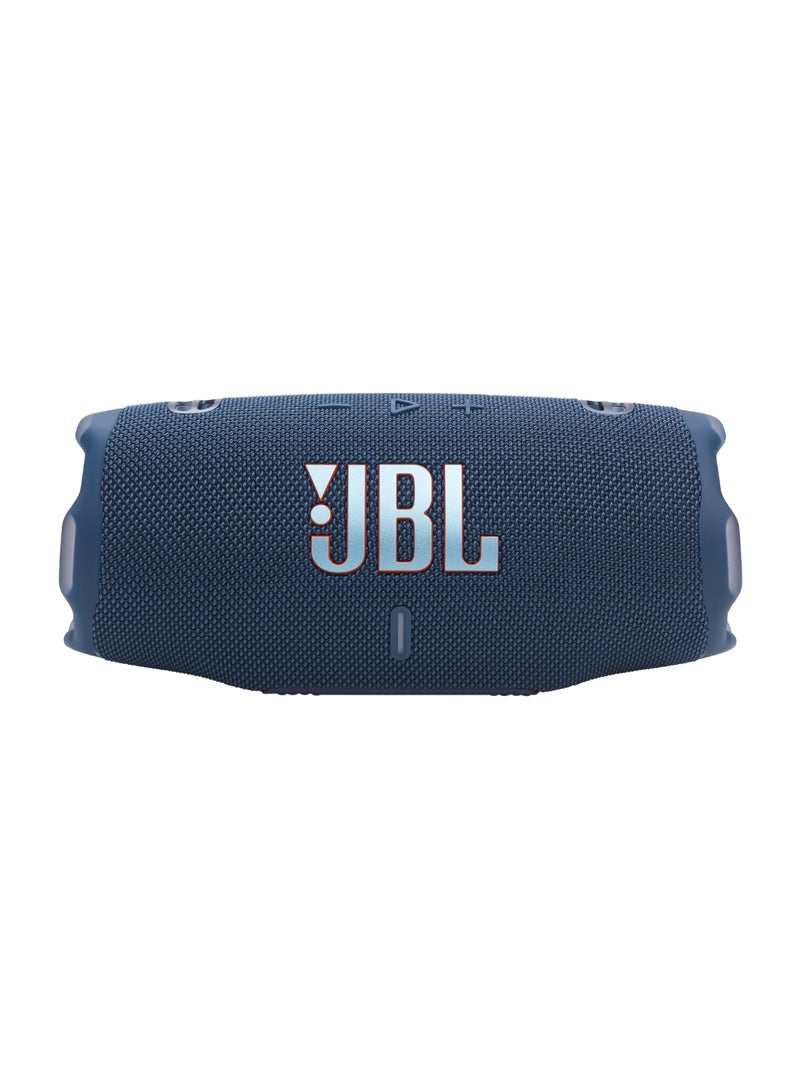 JBL - Charge 6 - Portable Waterproof And Drop-Proof Bluetooth Speaker With Built-In Power Bank, Multi-Speaker Connection Via Auracast, Up To 28 Hours Playtime, Fast Charging, And Powerful Sound Blue - Image 1