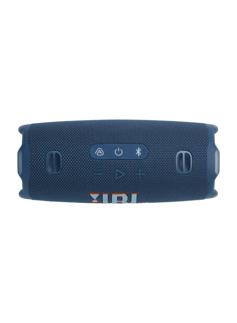 JBL - Charge 6 - Portable Waterproof And Drop-Proof Bluetooth Speaker With Built-In Power Bank, Multi-Speaker Connection Via Auracast, Up To 28 Hours Playtime, Fast Charging, And Powerful Sound Blue - Image 1