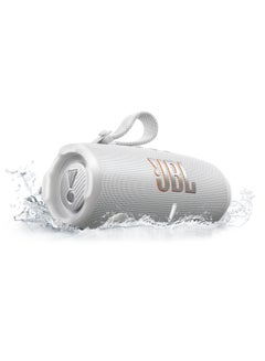 JBL Charge 6 - Portable Waterproof And Drop-Proof Bluetooth Speaker With Built-In Power Bank, Multi-Speaker Connection Via Auracast, Up To 28 Hours Playtime, Fast Charging, And Powerful Sound White  - Image 1
