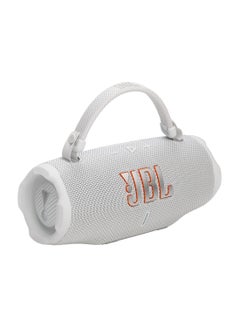 JBL Charge 6 - Portable Waterproof And Drop-Proof Bluetooth Speaker With Built-In Power Bank, Multi-Speaker Connection Via Auracast, Up To 28 Hours Playtime, Fast Charging, And Powerful Sound White  - Image 5