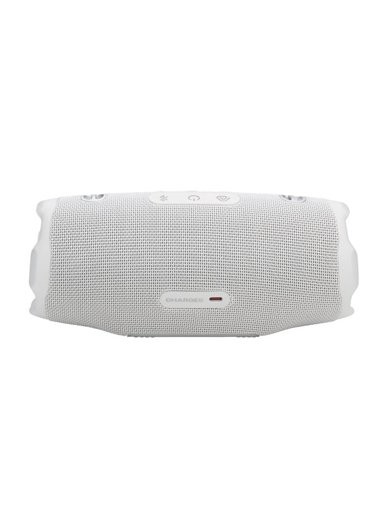 JBL - Charge 6 - Portable Waterproof And Drop-Proof Bluetooth Speaker With Built-In Power Bank, Multi-Speaker Connection Via Auracast, Up To 28 Hours Playtime, Fast Charging, And Powerful Sound White - Image 1