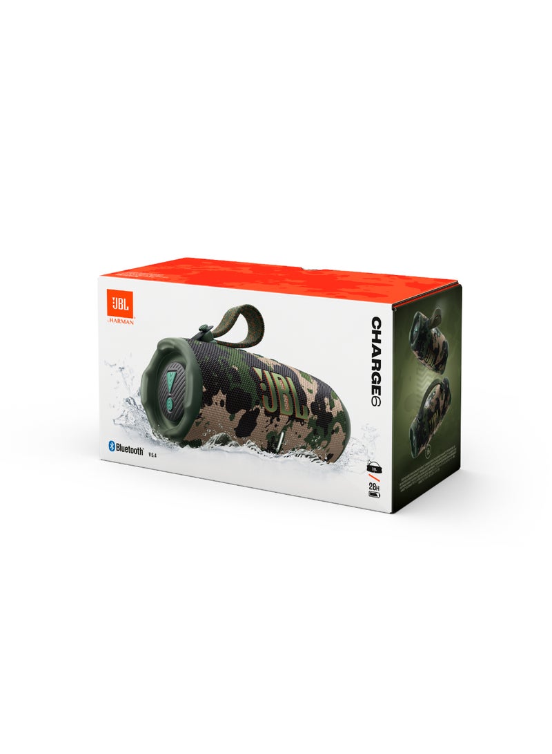 جي بي إل - Charge 6 - Portable Waterproof And Drop-Proof Bluetooth Speaker With Built-In Power Bank, Multi-Speaker Connection Via Auracast, Up To 28 Hours Playtime, Fast Charging, And Powerful Sound Squad - Image 1