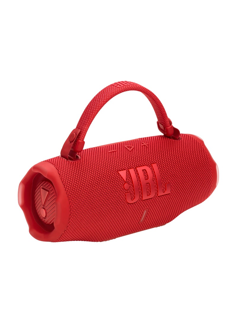 جي بي إل - Charge 6 - Portable Waterproof And Drop-Proof Bluetooth Speaker With Built-In Power Bank, Multi-Speaker Connection Via Auracast, Up To 28 Hours Playtime, Fast Charging, And Powerful Sound Red - Image 1