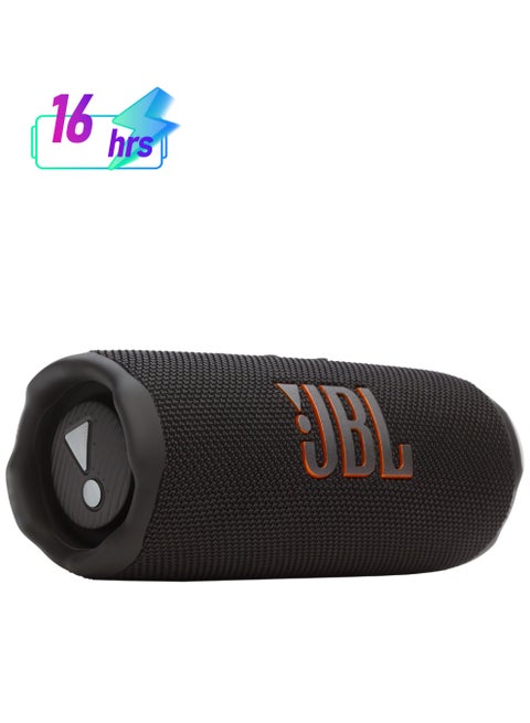 Flip 7 - Pro Sound With Ai Sound Boost, Up To 16 Hours Of Playtime, Multi-Speaker Connection Via Auracast, And Waterproof, Dustproof, Drop-Proof Design For All Adventures Black