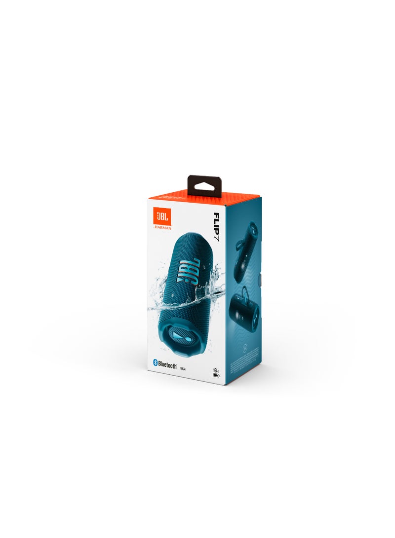 JBL - Flip 7 - Pro Sound With Ai Sound Boost, Up To 16 Hours Of Playtime, Multi-Speaker Connection Via Auracast, And Waterproof, Dustproof, Drop-Proof Design For All Adventures Blue - Image 1