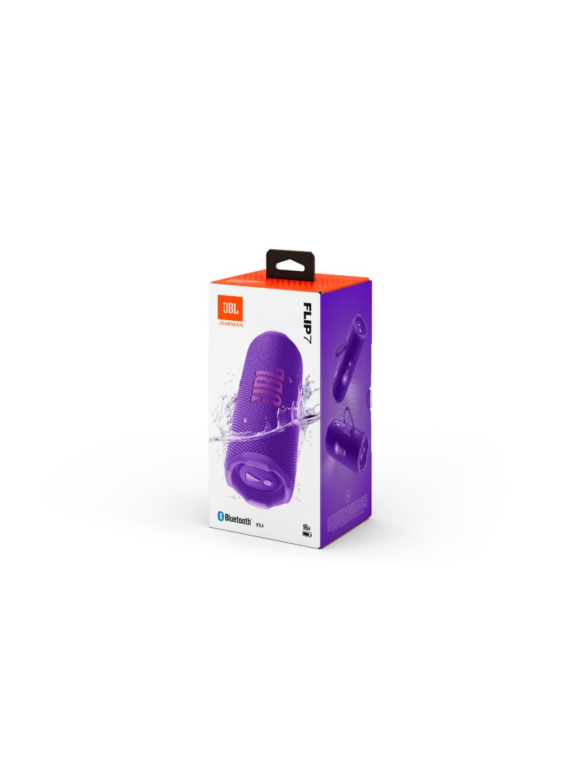 JBL - Flip 7 - Pro Sound With Ai Sound Boost, Up To 16 Hours Of Playtime, Multi-Speaker Connection Via Auracast, And Waterproof, Dustproof, Drop-Proof Design For All Adventures Purple - Image 1