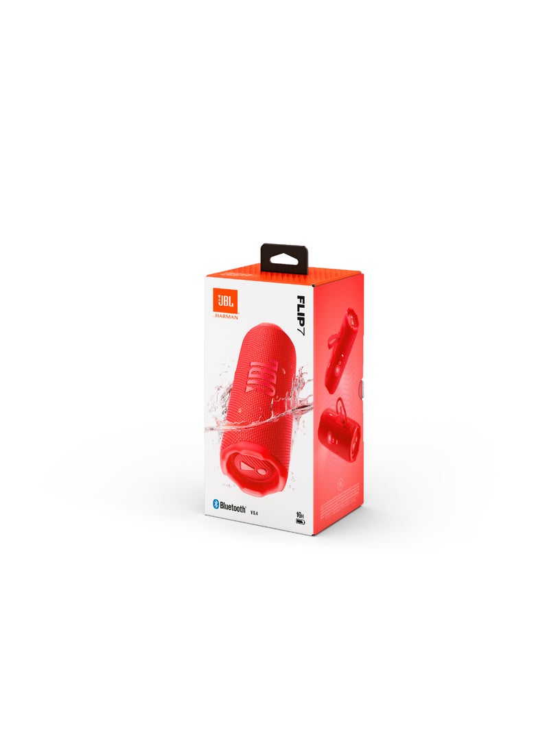 JBL - Flip 7 - Pro Sound With Ai Sound Boost, Up To 16 Hours Of Playtime, Multi-Speaker Connection Via Auracast, And Waterproof, Dustproof, Drop-Proof Design For All Adventures Red - Image 1