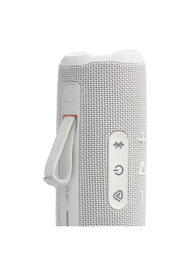 JBL - Flip 7 - Pro Sound With Ai Sound Boost, Up To 16 Hours Of Playtime, Multi-Speaker Connection Via Auracast, And Waterproof, Dustproof, Drop-Proof Design For All Adventures White - Image 1