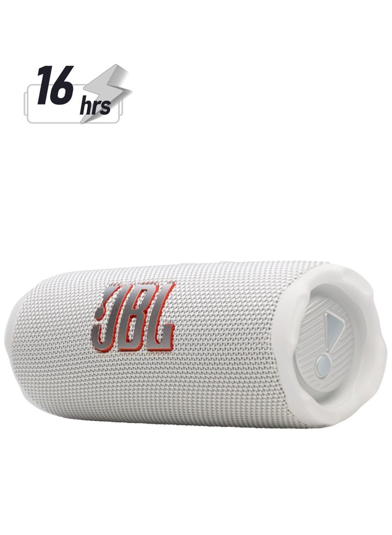 JBL - Flip 7 - Pro Sound With Ai Sound Boost, Up To 16 Hours Of Playtime, Multi-Speaker Connection Via Auracast, And Waterproof, Dustproof, Drop-Proof Design For All Adventures White - Image 1