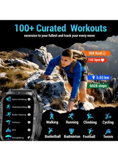 ArmFit 430 mAh KTPro Smartwatch For Men, AI Voice Bluetooth Calling Waterproof Fitness Watches Compatible With Android iOS Black  - Image 4