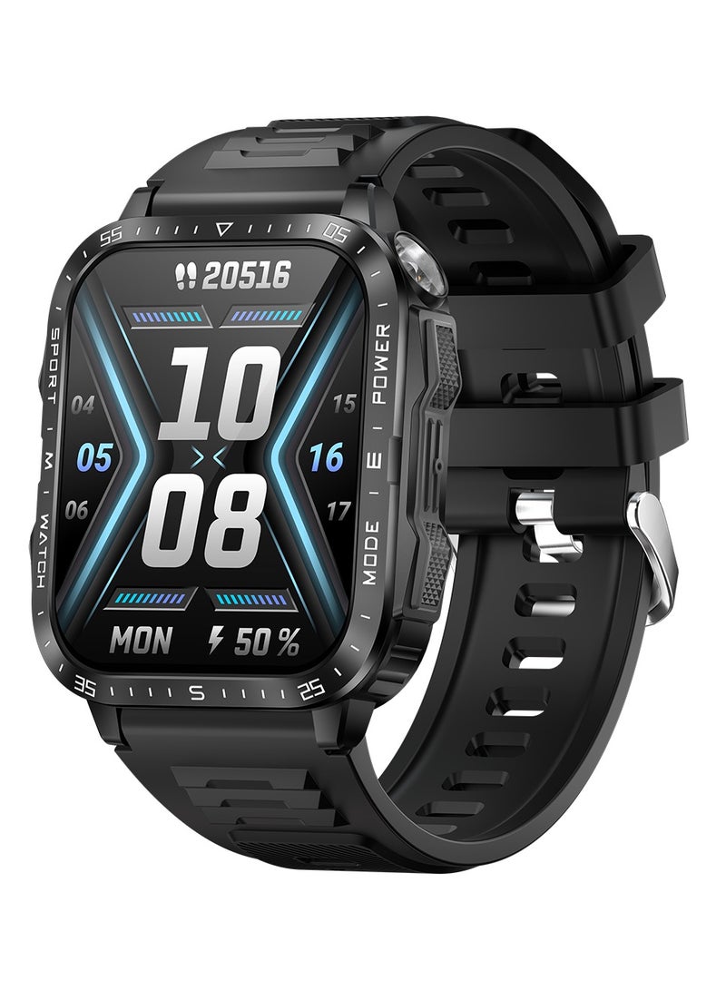 ArmFit - 430 mAh KTPro Smartwatch For Men, AI Voice Bluetooth Calling Waterproof Fitness Watches Compatible With Android iOS Black - Image 1