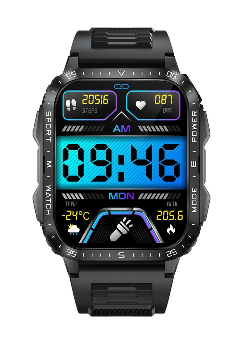 ArmFit KTPro Smartwatch For Men, AI Voice Bluetooth Calling Waterproof Fitness Watches Compatible With Android iOS Black - Image 1