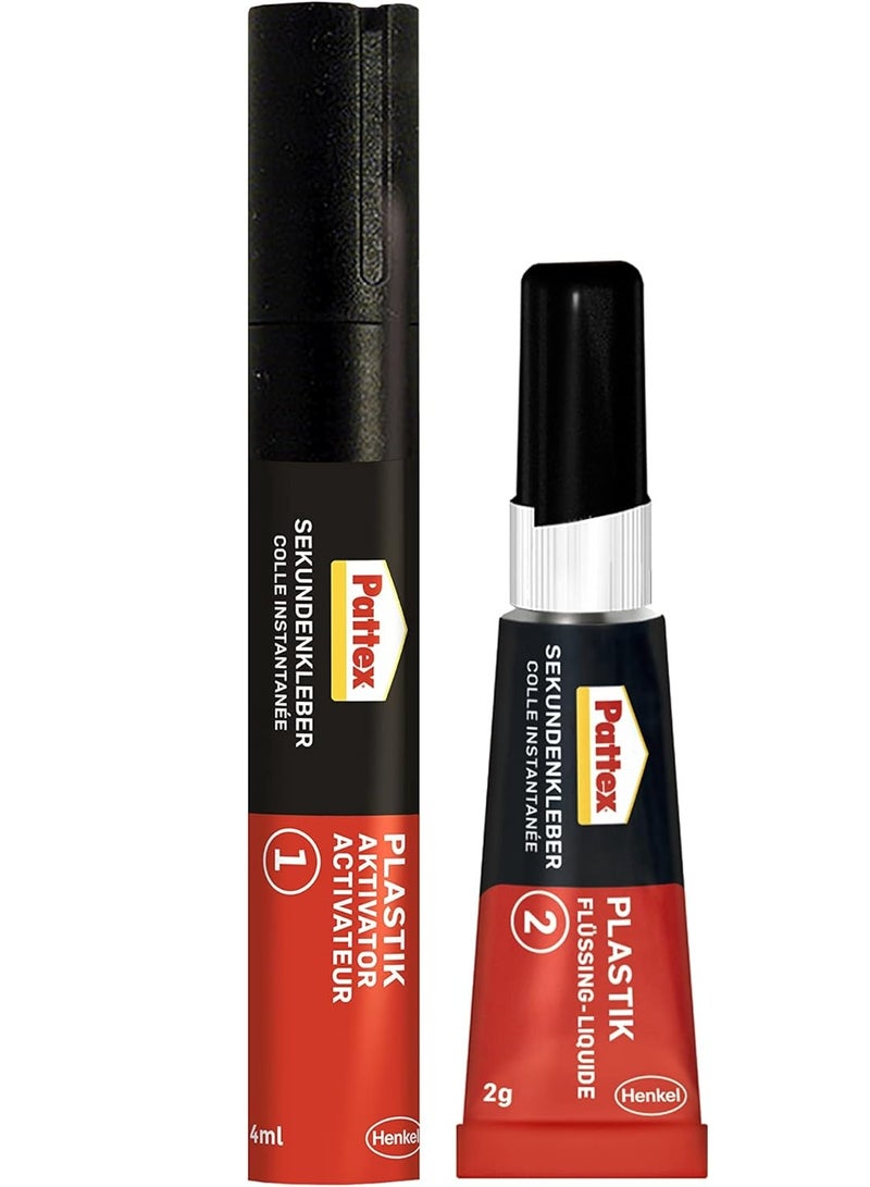 باتكس Pattex Liquid Glue For Plastic, Strong Adhesive for Repairs, Clear Glue For Plastic Material, Easy to Use Instant Super Glue 2g Clear  - Image 2