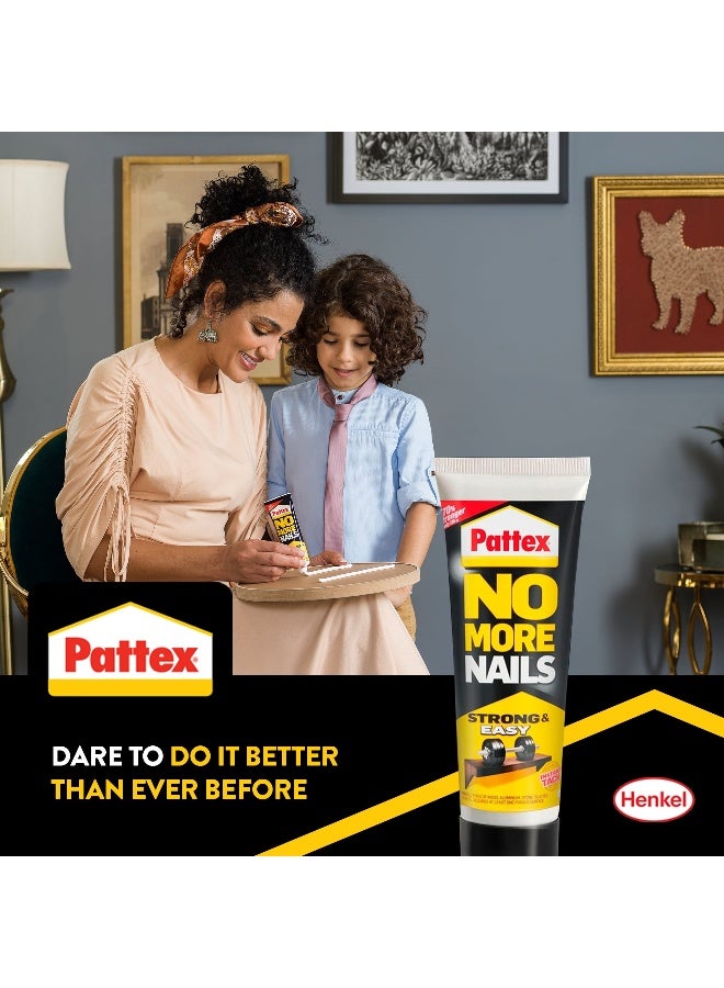 Pattex No More Nails Strong & Easy - 50g | Heavy-Duty Mounting Adhesive | Solvent Free & Low Odor Mount Glue Clear - Image 4