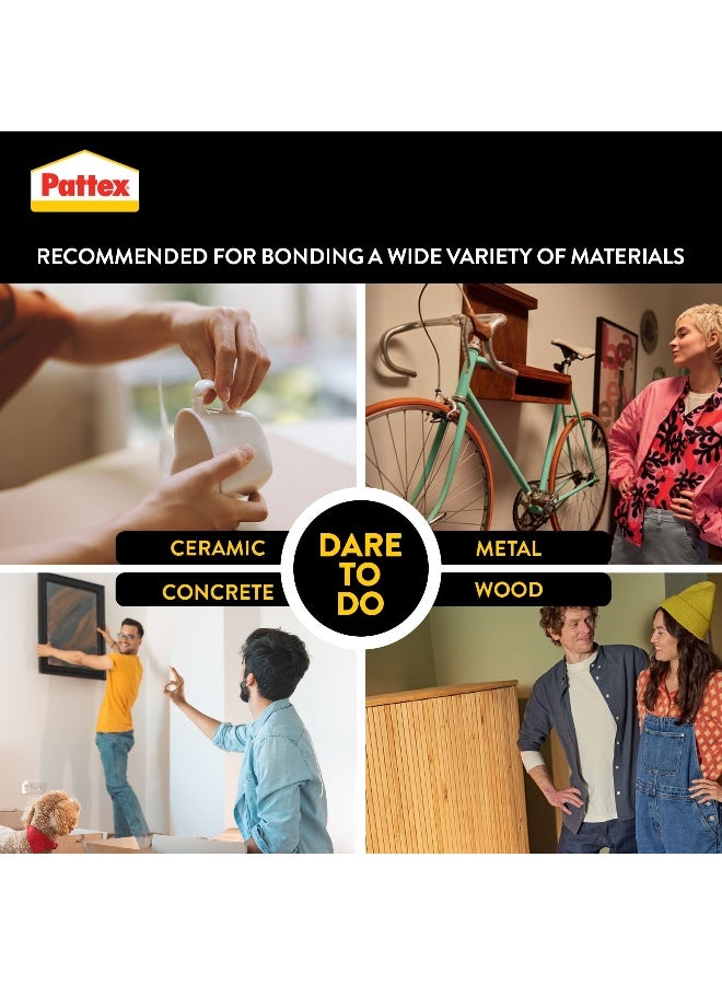 Pattex No More Nails Strong & Easy - 50g | Heavy-Duty Mounting Adhesive | Solvent Free & Low Odor Mount Glue Clear - Image 5