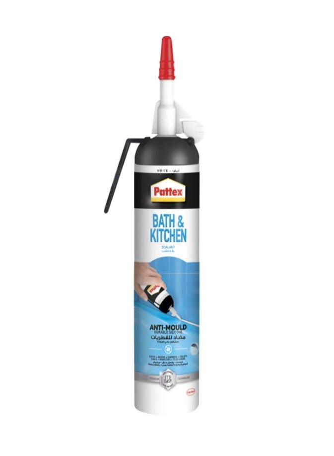 باتكس Bath and Kitchen Sealant Anti-Mould White, 200 ml  2751638 White  - Image 1