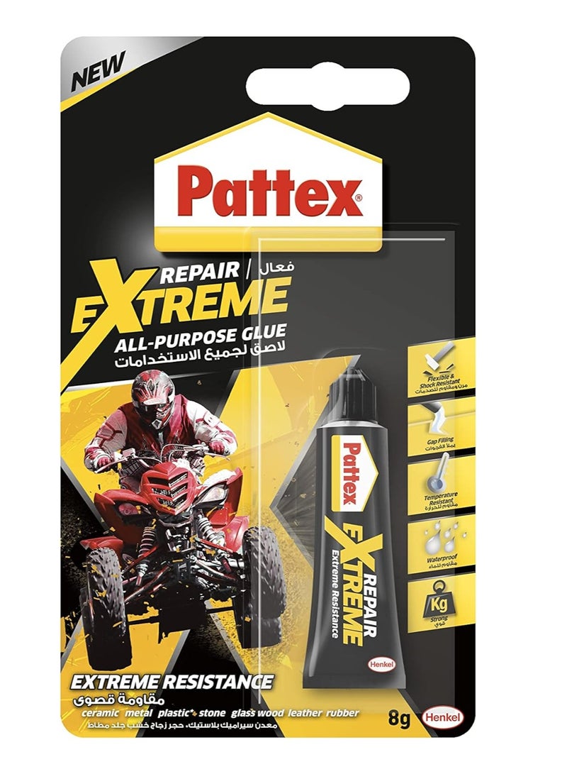 Pattex Repair Extreme Strong All Purpose Adhesive Glue, 8 gm Clear - Image 1