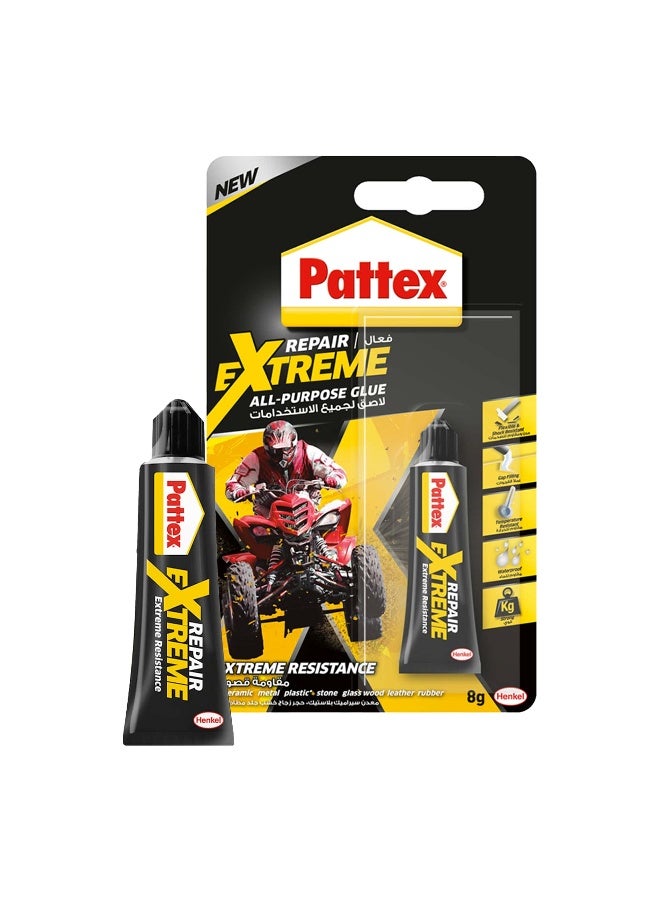 Pattex Repair Extreme Gel - 8g | Clear Adhesive with Extreme Resistance | Flexible, Shock Resistant & Waterproof Clear - Image 1