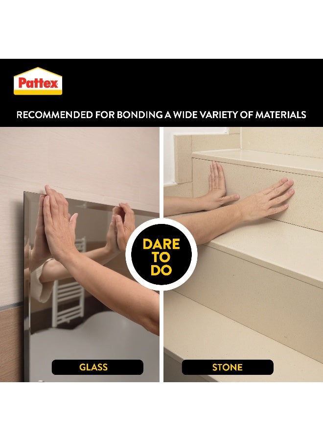 Pattex PL250 Construction Adhesive White - 440g | High Strength Polymer Adhesive for Heavy Jobs | Suitable for Stone and Glass White - Image 5