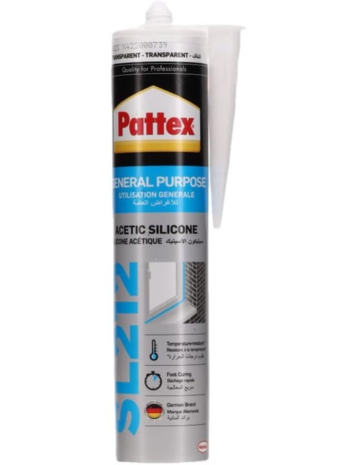 Pattex SL212 Transparent Silicone, 280 ml Clear