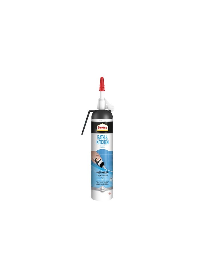 Pattex - Pattex Sanitary Antimould Transparent Pressure Pack, For Indoor Sealing, Ideal For Bathroom & Kitchen, Waterproof And Mould Resistant. Easy To Use Sealant, 1X200Ml Pressure Pack Clear - Image 1