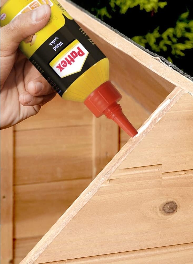 Pattex - Pattex Wood Express, Quick-Drying Wood Glue, Vinyl Glue For Mounting, Assembling, Veneering Or Laminating On Wooden Supports, White Glue 75 G Clear - Image 1