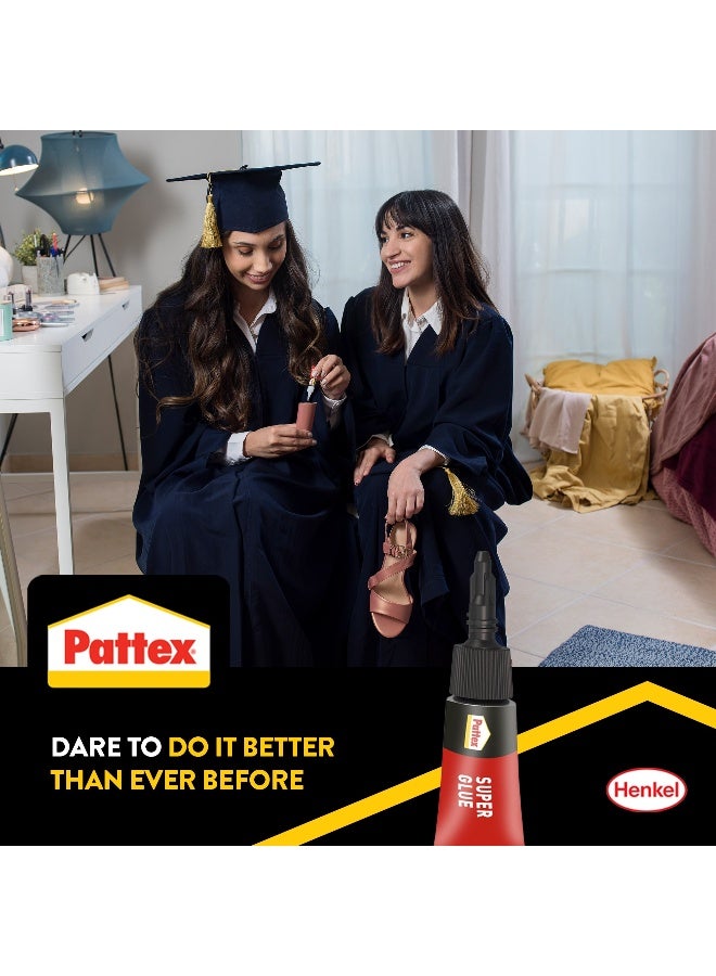 Pattex Super Glue Mini Dose - 3x1g | All Purpose Clear Adhesive with Anti-Clog Cap | Instant Grip Invisible Repair Clear - Image 4