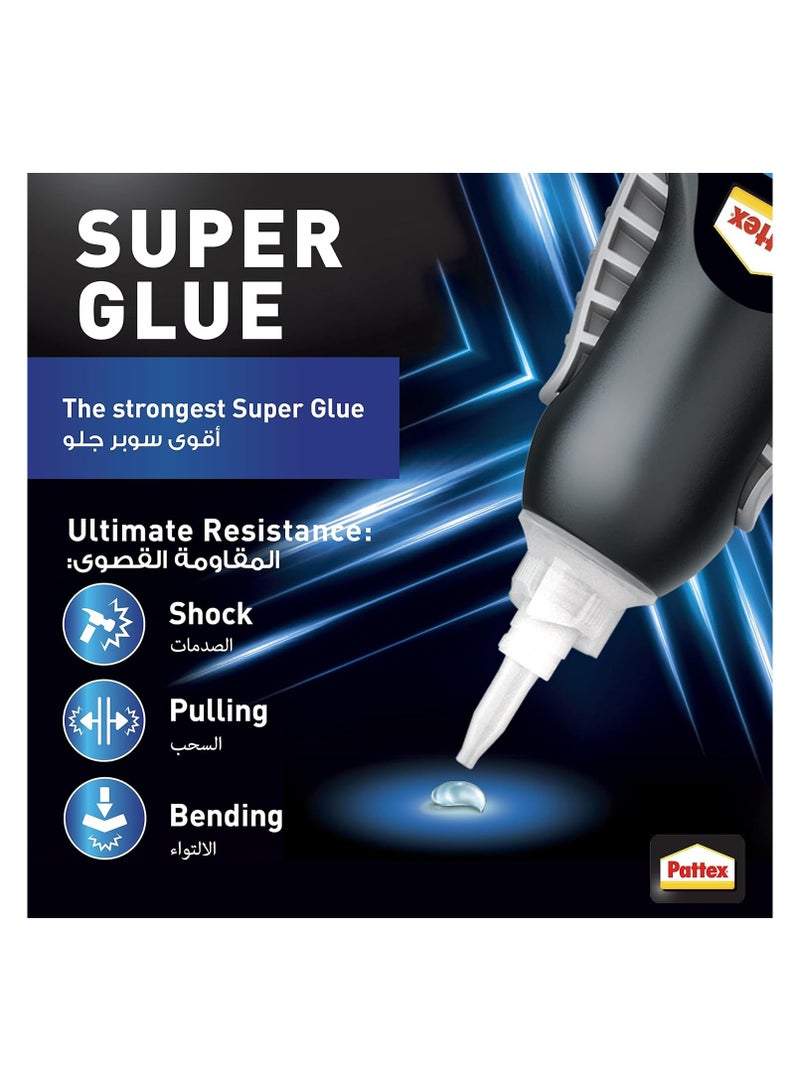 Pattex Pattex Super Glue Power Gel Control Flexible Super Glue Gel Superglue With Non-Drip Formula For Vertical Applications Clear Glue With Precise Nozzle 1x3G Clear  - Image 4