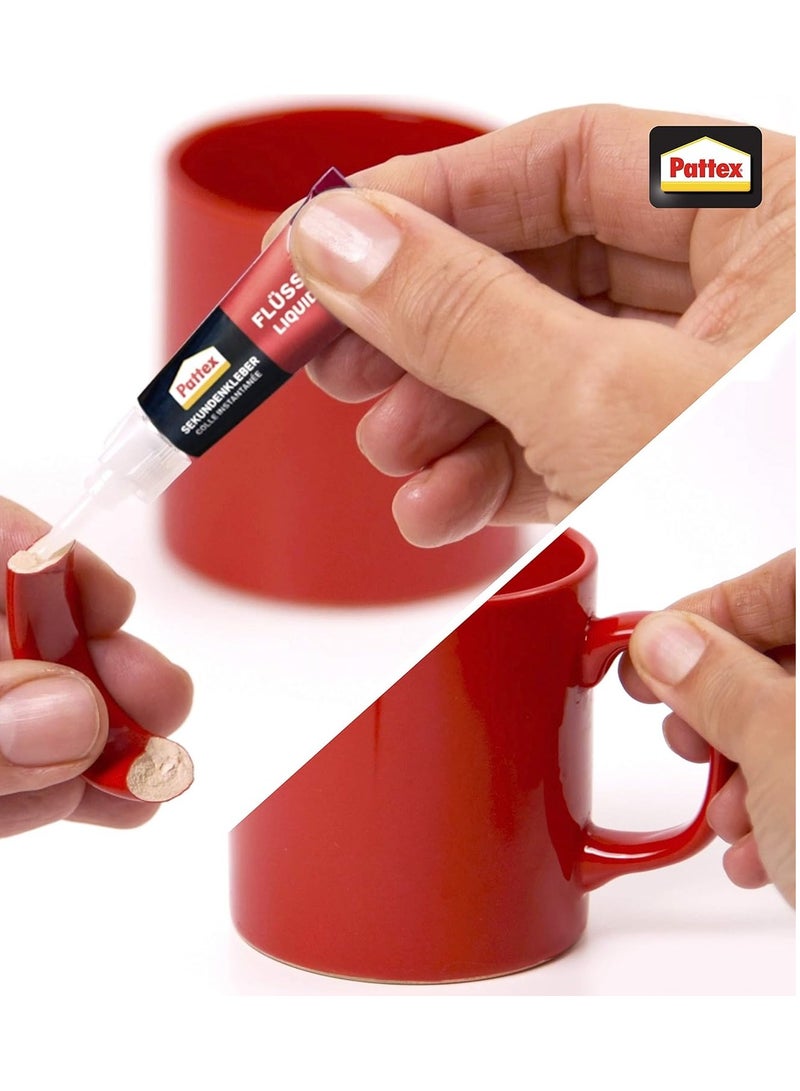 Pattex Pattex Universal, Strong All Purpose Adhesive for, Clear Glue for Various Materials, Easy to Use Instant Super Glue 3g Clear  - Image 4