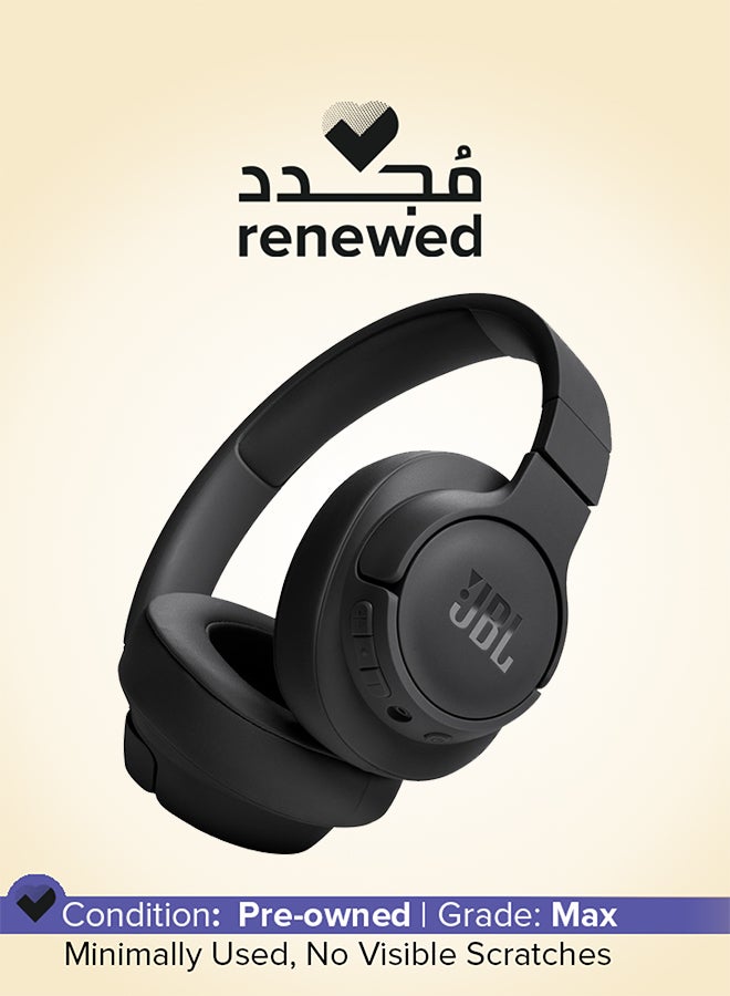 جي بي إل Renewed - Tune 720Bt Wireless Over Ear Headphones Black - Image 1