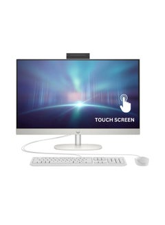 All-in-One (Upgraded Version) PC With 27 Inch Full HD(1920X1080) IPS Touch Display, Intel Core i7-1355U Processor/16GB RAM DDR4/512GB SSD/Intel Iris Xe Graphics/Windows 11 English/Arabic Shell white