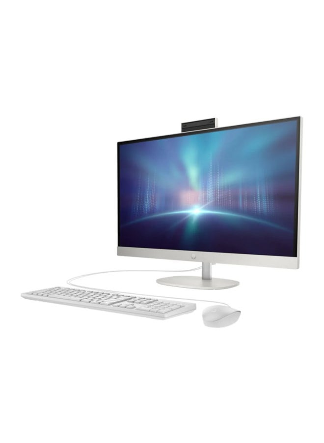 HP - All-in-One (Upgraded Version) PC With 27 Inch Full HD(1920X1080) IPS Touch Display, Intel Core i7-1355U Processor/16GB RAM DDR4/512GB SSD/Intel Iris Xe Graphics/Windows 11 English/Arabic Shell white - Image 1