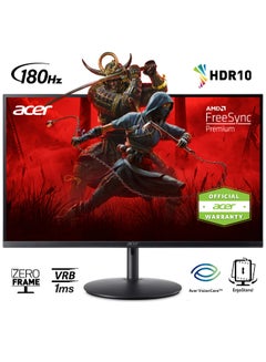 أيسر 27" Inch Widescreen Gaming LED Monitor (1920x1080) Full HD, IPS, 180Hz Refresh Rat, 1ms Response Time, x2 HDMI 2.0, x1 Display Port 1.4, HDR10 - Nitro XF270 M3 | Black  - Image 1