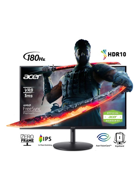 27" Inch Widescreen Gaming Monitor Full HD, IPS, 180Hz Refresh Rat, 1ms Response Time, x2 HDMI 2.0, x1 Display Port 1.4, HDR10 - Nitro XF270 M3 (1920x1080) Black