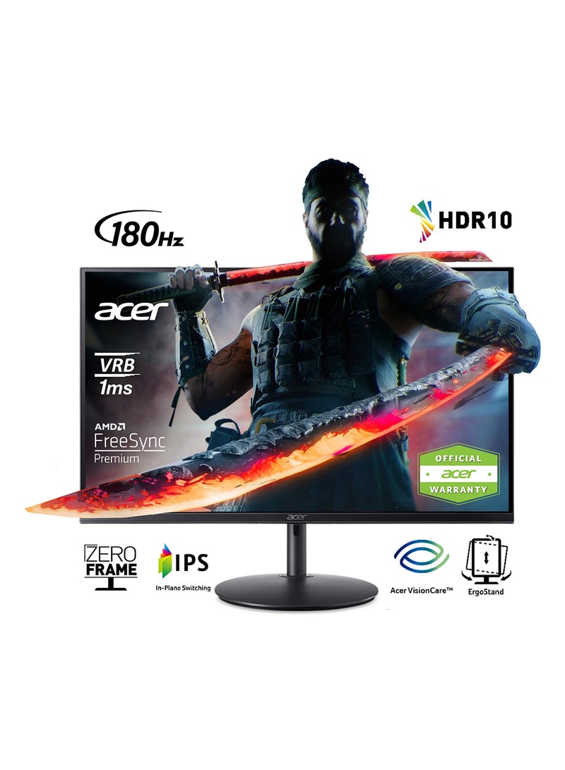 Acer 27" Inch Widescreen Gaming Monitor Full HD, IPS, 180Hz Refresh Rat, 1ms Response Time, x2 HDMI 2.0, x1 Display Port 1.4, HDR10 - Nitro XF270 M3 (1920x1080) Black  - Image 1