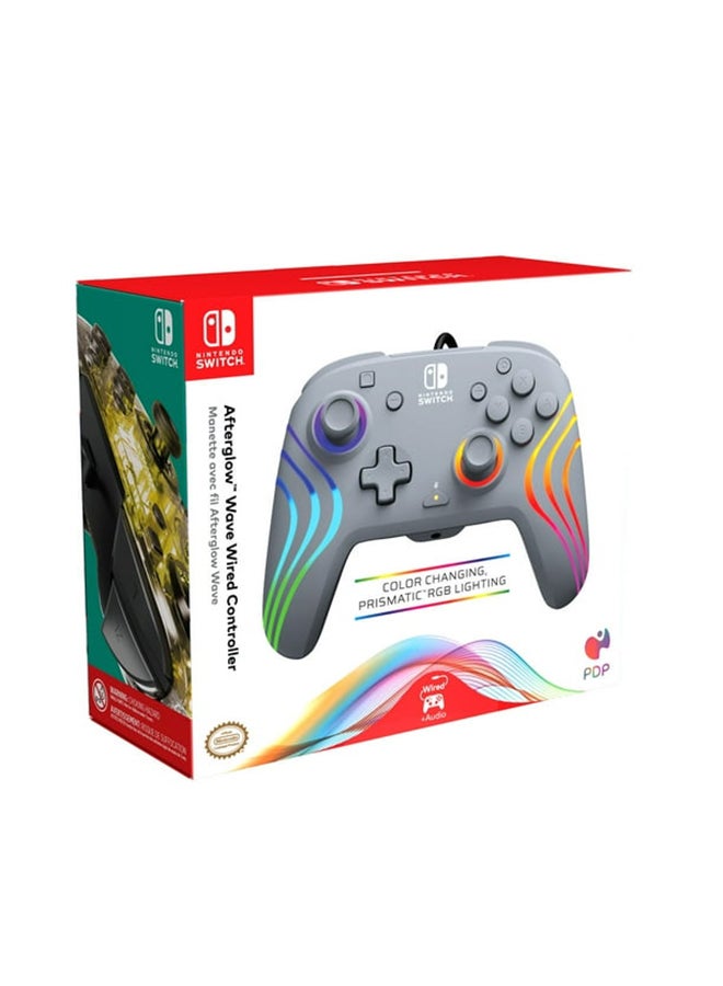 pdp - Afterglow WAVE Nintendo Switch (Grey) Wired Controller - Image 1