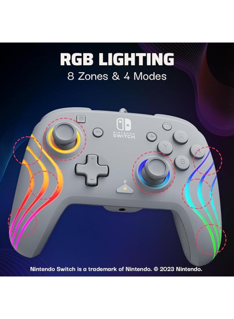 pdp - Afterglow WAVE Nintendo Switch (Grey) Wired Controller - Image 1
