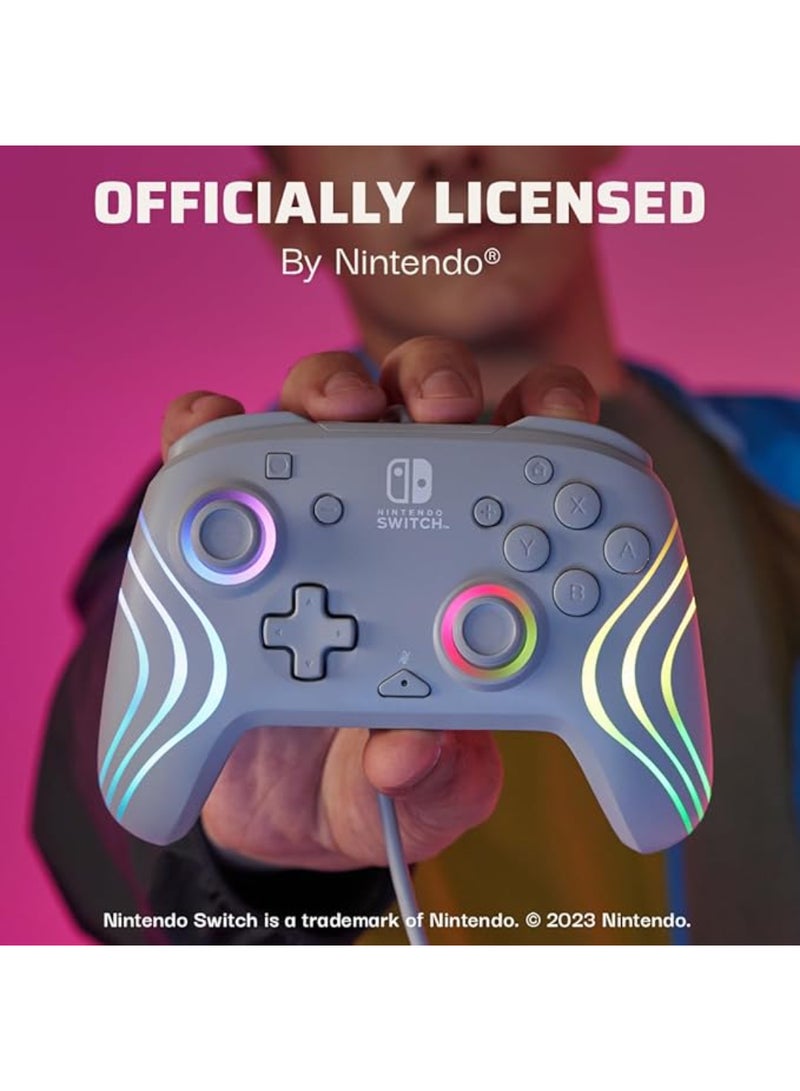 pdp - Afterglow WAVE Nintendo Switch (Grey) Wired Controller - Image 1