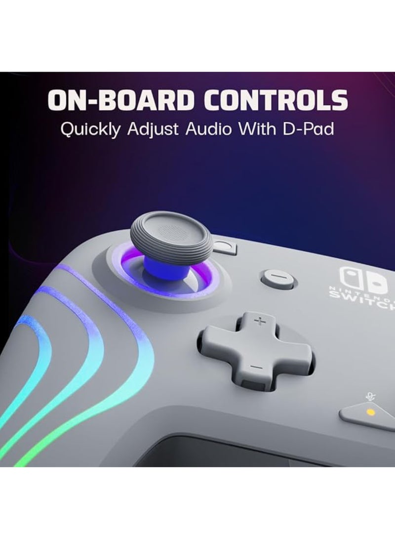 pdp - Afterglow WAVE Nintendo Switch (Grey) Wired Controller - Image 1