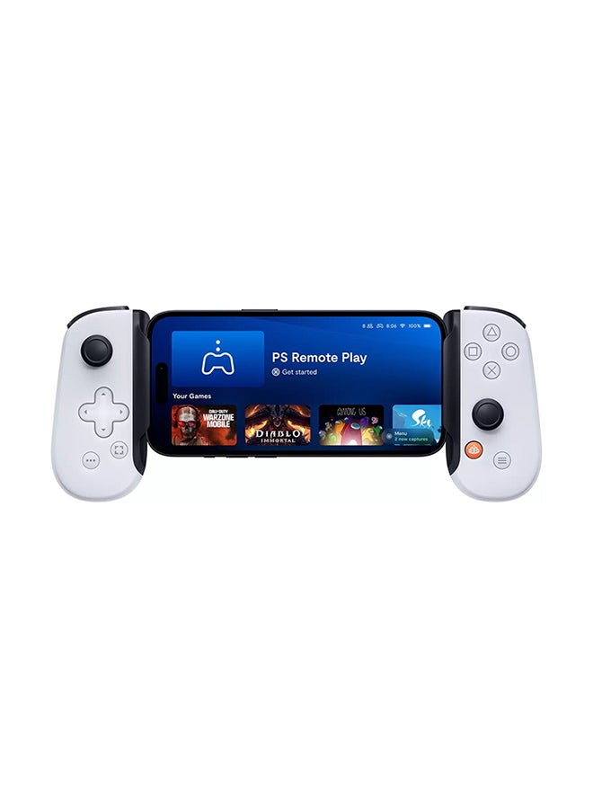 Backbone One PlayStation Edition (USB-C) iPhone 15 Series and Android 2nd Generation Mobile Gaming Controller - White - Image 1