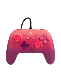 باور أيه Enhanced Wired Controller for Nintendo Switch - Fuchsia Fantasy, pink, red, purple, gamepad, wired video game controller, gaming controller  - Image 1