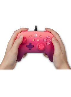 باور أيه Enhanced Wired Controller for Nintendo Switch - Fuchsia Fantasy, pink, red, purple, gamepad, wired video game controller, gaming controller  - Image 2