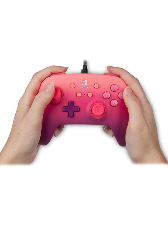 باور أيه - Enhanced Wired Controller for Nintendo Switch - Fuchsia Fantasy, pink, red, purple, gamepad, wired video game controller, gaming controller - Image 1