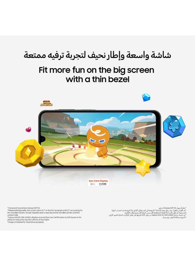 سامسونج - Galaxy A26 5G Dual SIM Peach Pink 8GB RAM 256GB - Middle East Version - Image 1
