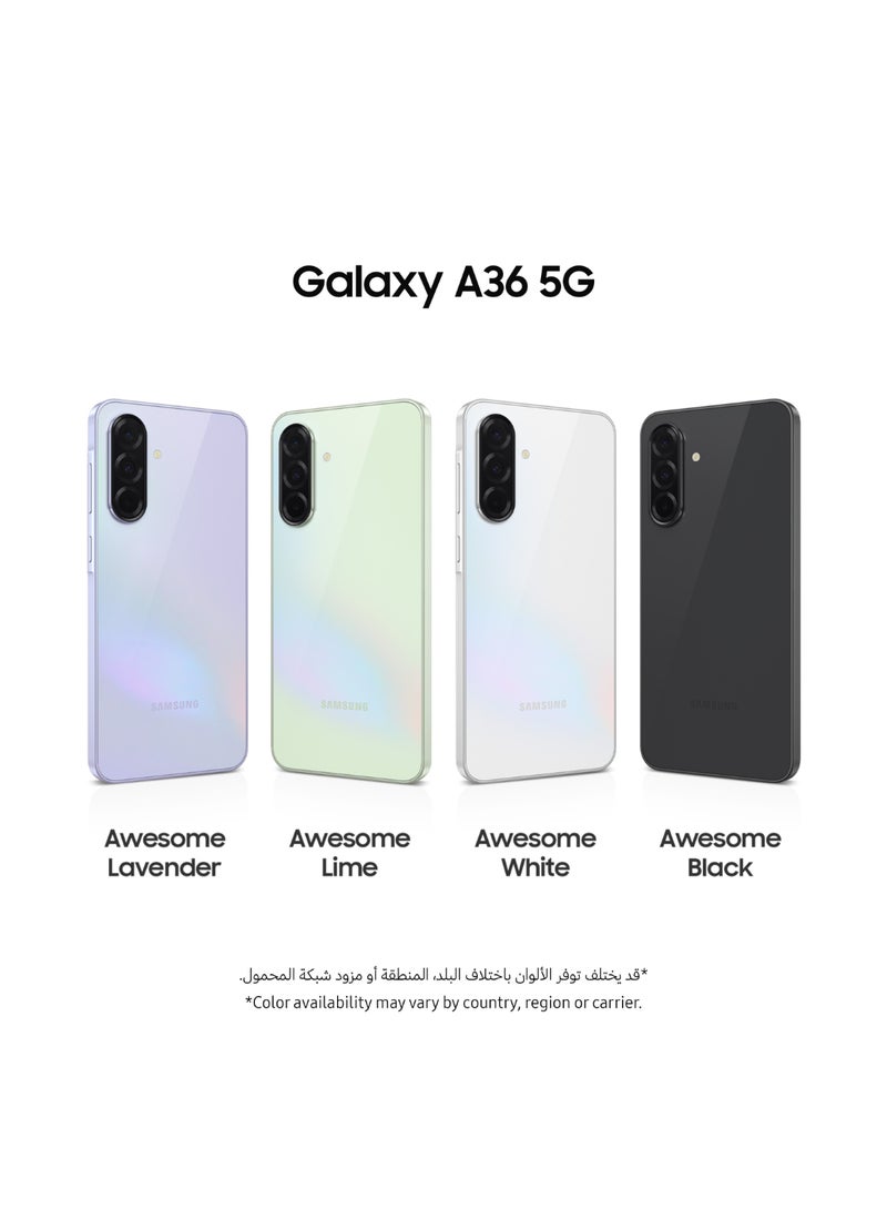 Samsung - Galaxy A36 5G Dual SIM Awesome White 8GB RAM 128GB - Middle East Version - Image 1