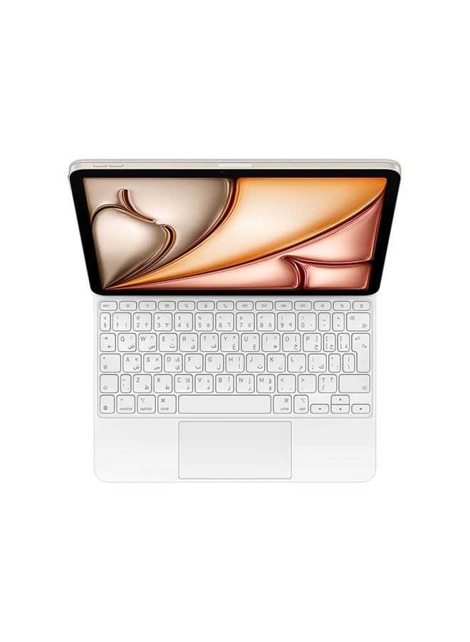 Apple Magic Keyboard for iPad Air 11-inch (M4, M3, and M2) and iPad Air (5th and 4th Generation) - Arabic - White - Image 1