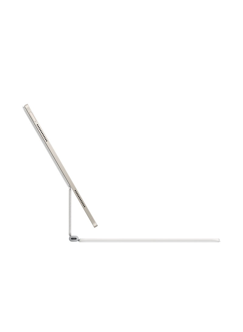 Apple Magic Keyboard: Keyboard for iPad Air 13-inch (M2 and M3) and iPad Air (4th and 5th Generation), Arabic White
